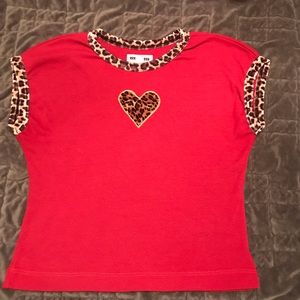 UNIF Leopard Heart Baby Tee